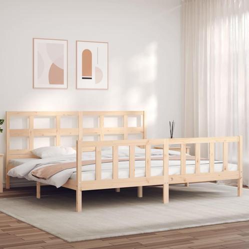 vidaXL Cadre de lit avec tête de lit Super King Size, Maison & Meubles, Chambre à coucher | Lits, Neuf, Envoi