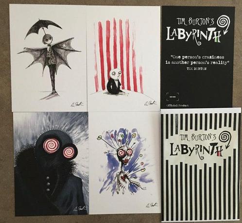Tim Burton - 4 Stampe Tim Burtons Labyrinth, Antiek en Kunst, Antiek | Overige Antiek