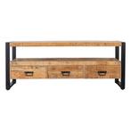 Tv-meubel Mangohout Kensi 150 cm, Huis en Inrichting, Kasten |Televisiemeubels, Verzenden, Nieuw