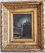 Charles Leickert (1816-1907) - Une ville la nuit, Antiek en Kunst