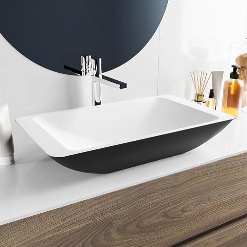 MONDIAZ TOPI Waskom solid surface 60cm kleur Urban / Talc, Doe-het-zelf en Bouw, Sanitair, Overige typen, Nieuw, Ophalen of Verzenden