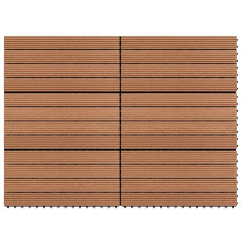 vidaXL Tegels 6 st 1m² 60x30 cm HKC bruin, Doe-het-zelf en Bouw, Vloerdelen en Plavuizen, Nieuw, Verzenden