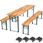 tectake Biertafelset Rolf 3-delig, inklapbaar - bruin, Verzenden