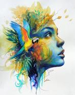 Gala - Original fantasy painting - Flight, Antiek en Kunst