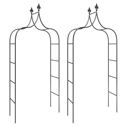 Rozenbogen Staal Zwart (2 st) | Tweede Kansje | OP = OP, Tuin en Terras, Tuinwanddecoratie, Nieuw, Verzenden