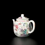 Theepot - Theepot Famille Rose met landschap- en, Antiek en Kunst