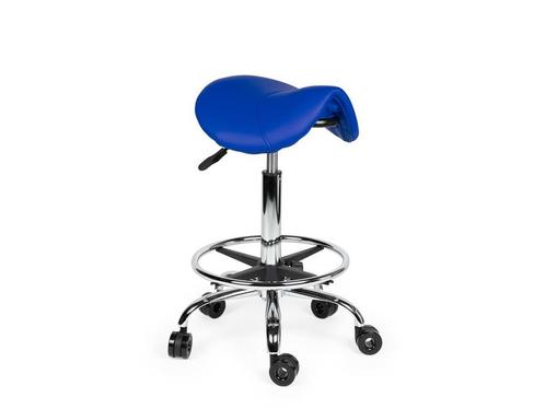 Kapperskruk Blauw - Standaard Zithoogte met Voetsteun, Huis en Inrichting, Krukjes, Nieuw, In hoogte verstelbaar