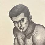 Man die op zijn buik ligt - Lithografie Mishima G gash, Antiek en Kunst