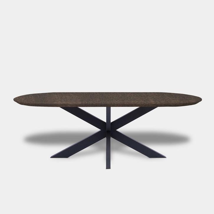 Tafel Plat Ovaal Eikenhout  Matrix  160x90, Huis en Inrichting, Tafels | Eettafels