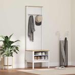 vidaXL hal kast met plank FLORO Wit 50 x 40 x 158 cm Massief, Huis en Inrichting, Verzenden, Nieuw