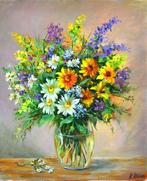 Natalia Yudina (1978) - Still life - Bouquet of Summer, Antiek en Kunst, Kunst | Schilderijen | Klassiek