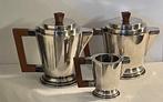 Koffieservies (3) - Metaal - Art Decò-handle in hout, Antiek en Kunst