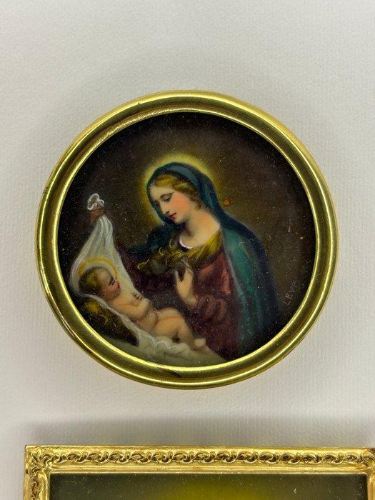 Scuola europea (XIX-XX) - Lotto di 5 miniature religiose –, Antiek en Kunst, Kunst | Schilderijen | Klassiek