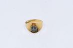 Ring - 18 karaat Geel goud - 1.07ct. tw. Aquamarijn -, Handtassen en Accessoires, Ringen, Nieuw