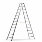 Gebruikte Industrietrap dubbelzijdig, 2x12 treden, Doe-het-zelf en Bouw, Ophalen of Verzenden, Gebruikt
