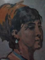 Adrian Scarlat - Peasant woman with yellow kerchief