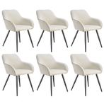 tectake Eetkamerstoel Marilyn, koordlook, gestoffeerd - crèm, Huis en Inrichting, Stoelen, Verzenden, Nieuw