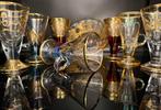 Koffieservies - 24 kt goud - Set van zeven kopjes met, Antiek en Kunst