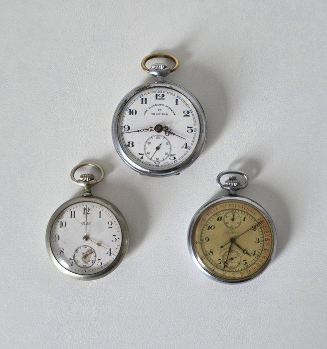 3 Zakhorloges - Gre Roskopf Patent, Union, Magnus., Antiek en Kunst, Curiosa en Brocante