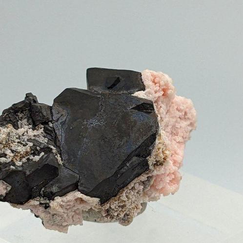 Rarissime ALABANDITE et RODOCROSITE ROSE, introuvables, Verzamelen, Mineralen en Fossielen
