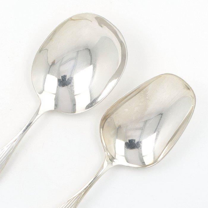 Robbe & Berking model: Metropolitan Serveerlepels - Lepel, Antiek en Kunst, Antiek | Zilver en Goud