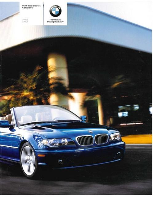 2005 BMW 3 SERIE CABRIOLET BROCHURE ENGELS (USA), Livres, Autos | Brochures & Magazines, Enlèvement ou Envoi