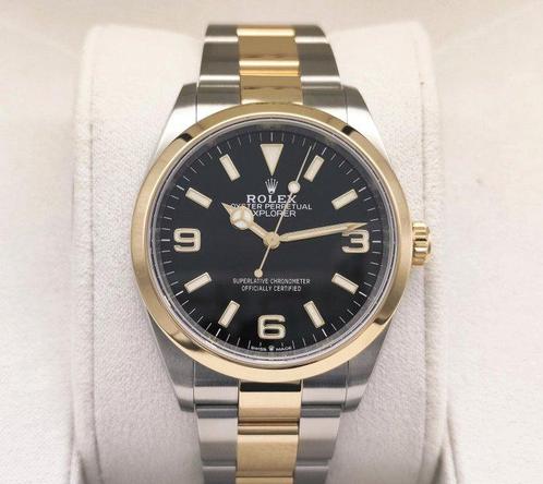 Rolex - Explorer 36 Yellow Gold & Steel Midsize - 124273 -, Handtassen en Accessoires, Horloges | Heren