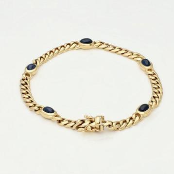 Armband - 14 karaat Geel goud - 3.20ct. tw. Saffier beschikbaar voor biedingen