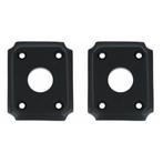 Set van twee rozetten Arlon ijzer zwart, Bricolage & Construction, Klink of Kruk