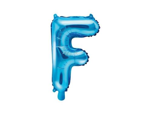 Folie Ballon Letter F Blauw Leeg 35cm, Hobby en Vrije tijd, Feestartikelen, Nieuw, Verzenden
