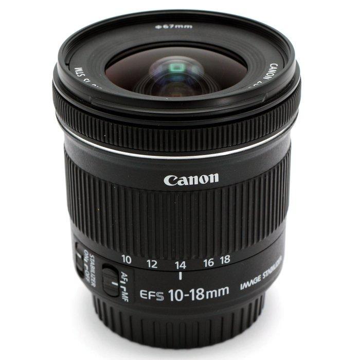 Canon EF-S 10-18mm f/4.5-5.6 IS STM + Canon EW-73C zonnekap, Audio, Tv en Foto, Fotocamera's Digitaal