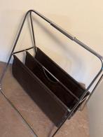 Tijdschriftenhouder - Leder, Metaal - Vintage, leer