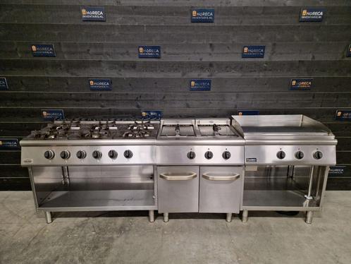 Combisteel kooklijn | 6-pits gasfornuis, dubbele friteuse,, Zakelijke goederen, Horeca | Keukenapparatuur, Gebruikt
