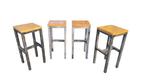 Kruk (4) - Vintage Design set van 4 industriële stoelen -