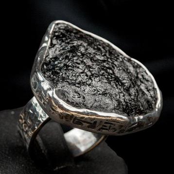 Bague Tourmaline Noire, Protection Naturelle. - Hauteur :