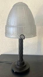 Muller Frères - Tafellamp - Staal, Glas - Art Deco tafellamp, Antiek en Kunst