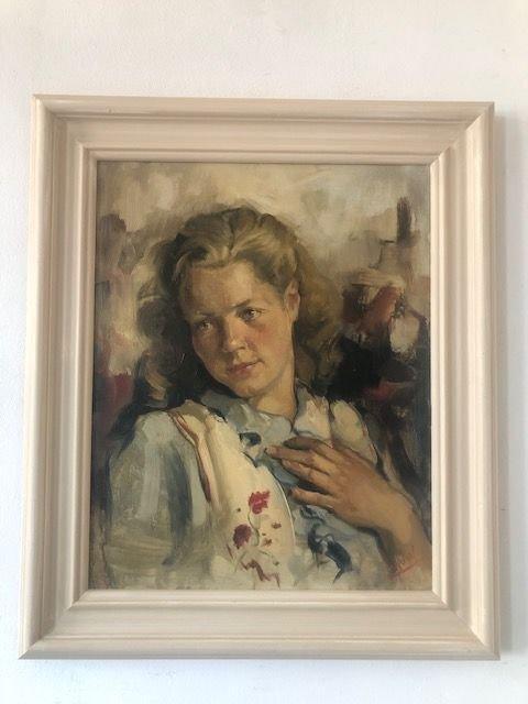 Zacharias Simons (1910-1982) - Portret van Jonge dame, Antiek en Kunst, Kunst | Schilderijen | Klassiek