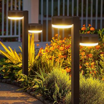 Solar Pathway Lights Outdoor, 4 Pack Bright Dual-Head Solar beschikbaar voor biedingen