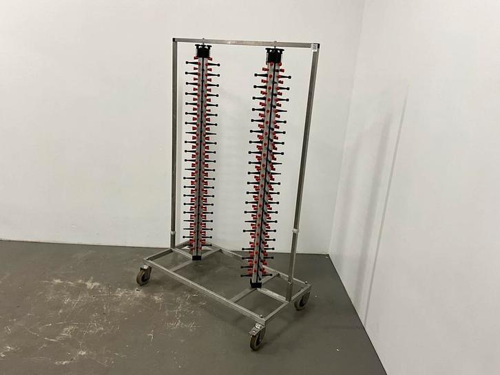 Mobiel Bordenrek dubbel voor 160 borden - 2 stuks, Zakelijke goederen, Horeca | Keukenapparatuur, Gebruikt, Transport en Opslag