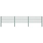 vidaXL Schuttingpaneel met palen 5,1x0,8 m ijzer groen, Tuin en Terras, Tuinhekken en Hekwerk, Verzenden, Nieuw