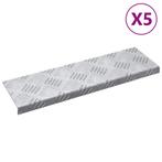 vidaXL Trap Tread Rechthoekig 5 pcs Zilver 60 x 18 cm, Doe-het-zelf en Bouw, Verzenden, Nieuw