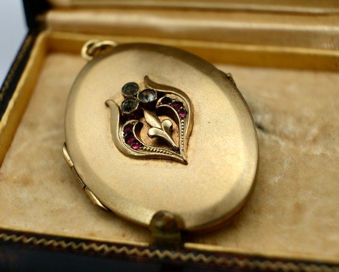 Handmade - Medaillon - 18 karaat Goud gevuld, Geel goud,, Bijoux, Sacs & Beauté, Bijoux anciens