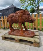 Beeld, XL Vintage Wild Boar 150kg - 83.5 cm - Gietijzer, Antiek en Kunst