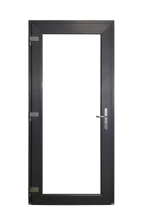 PVC Deur Premium Plus kwaliteit b98 x h215 antraciet HR++., Doe-het-zelf en Bouw, Deuren en Vliegenramen, Nieuw, Glas, Kunststof