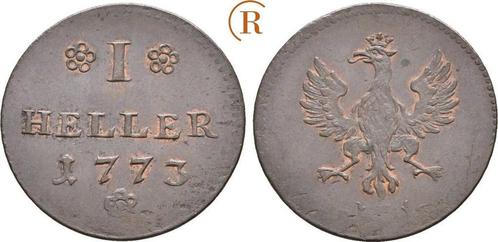 1 Heller 1773 Frankfurt Stadt:, Timbres & Monnaies, Monnaies | Europe | Monnaies non-euro, Envoi