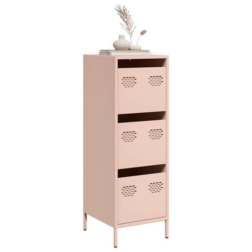 vidaXL Hoge kast 39x35x103,5 cm staal zwart, Huis en Inrichting, Kasten | Dressoirs, Nieuw, Verzenden