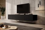 Meubella TV-Meubel Calabas mat zwart 200 cm hangend, Nieuw, Overige materialen, Minder dan 100 cm, 25 tot 50 cm