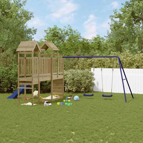vidaXL Speelhuis geïmpregneerd grenenhout, Kinderen en Baby's, Speelgoed | Buiten | Speeltoestellen, Nieuw, Verzenden
