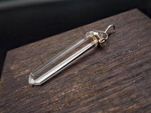 Bijou en argent 925 avec obélisque à double extrémité en, Verzamelen, Mineralen en Fossielen