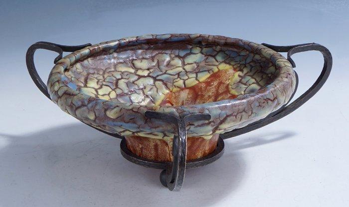 Louis Dage - Schaal - Gemonteerde Art Deco schaal met, Antiek en Kunst, Antiek | Glaswerk en Kristal